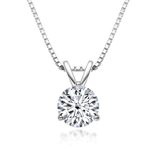 DEC Venus 3 Prong 1.0 CT Moissanite Necklace