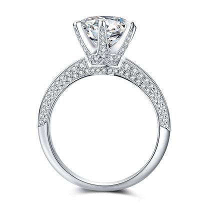 DEC Queen-C Moissanite Ring