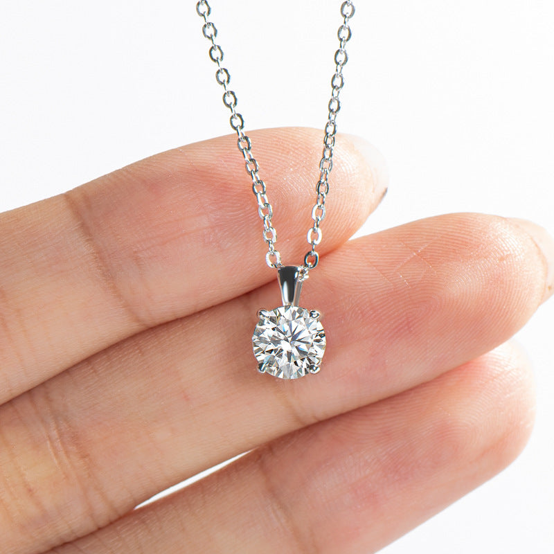 DEC Classic Four-Claw Moissanite Necklace