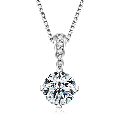 DEC Four-Prong Moissanite Necklace