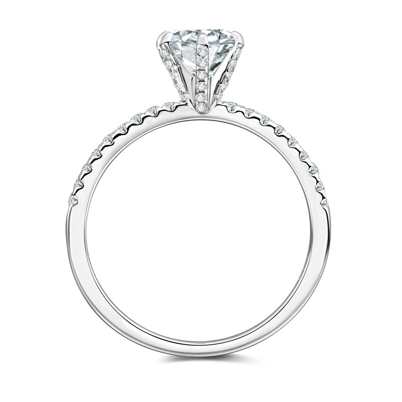 DEC Six-Prong 1.0 CT Moissanite Rings