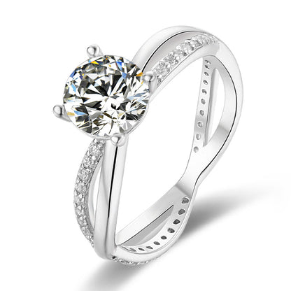 DEC Starlight 1.0 CT Moissanite Ring