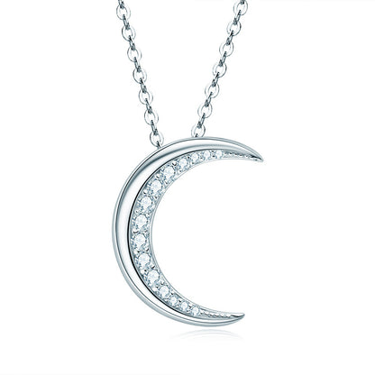 DEC The Moon Moissanite Pendent Necklace