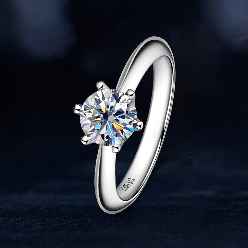 DEC Classic 6-Prong Moissanite Ring