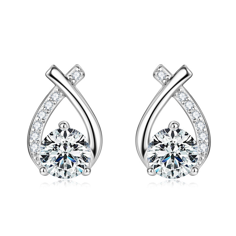 DEC Alpha Queen Moissanite Earrings