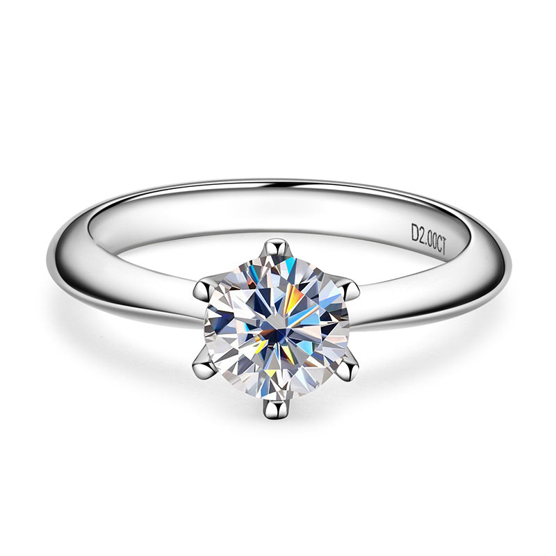 DEC Classic 6-Prong Moissanite Ring