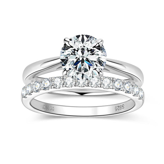 DEC Dual Moissanite Ring