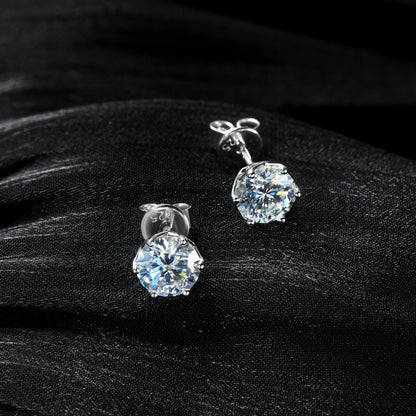 DEC 6-Prong Moissanite Earrings