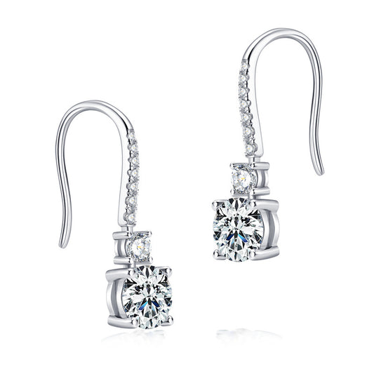 DEC Stylish 1.0 CT Moissanite Earrings