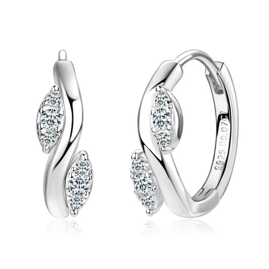 DEC Fashion Leaf Moissanite Earrings