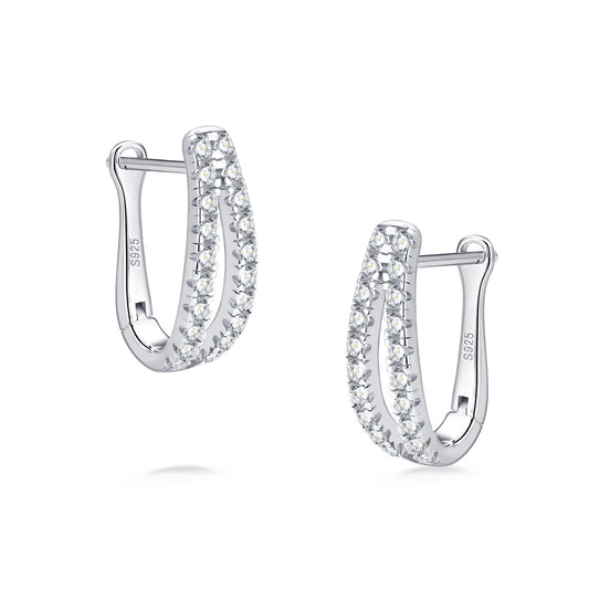 DEC U-Shaped Premium Moissanite Earrings