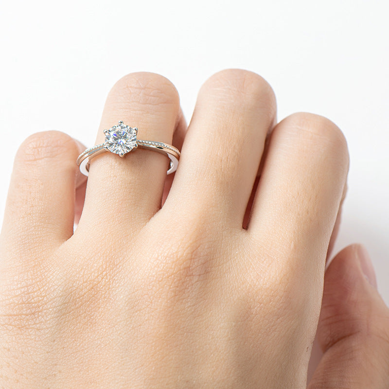 DEC Promises 1.0 CT Moissanite Ring