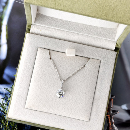 DEC Four-Prong Moissanite Necklace