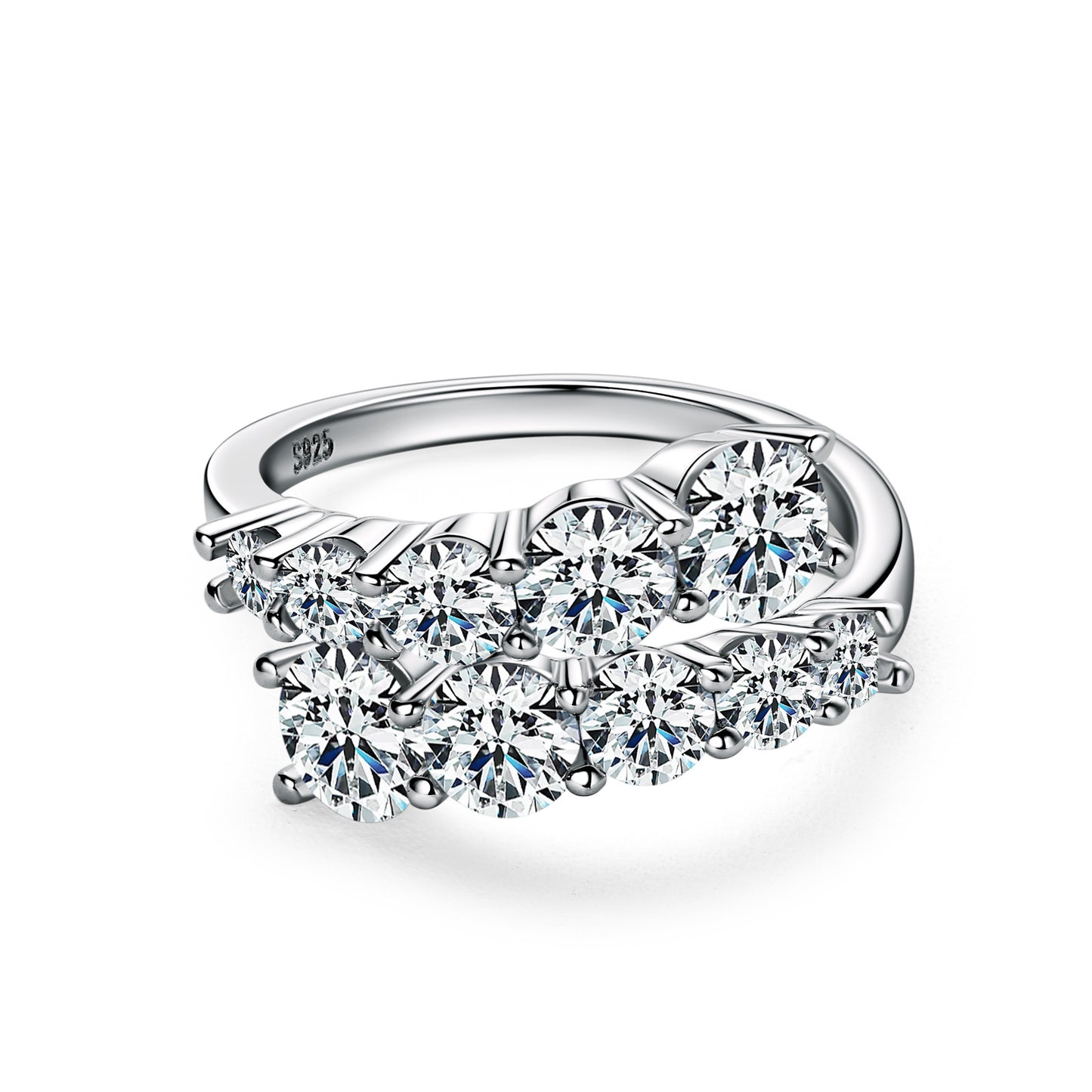 DEC Twisted-Arm Moissanite Ring