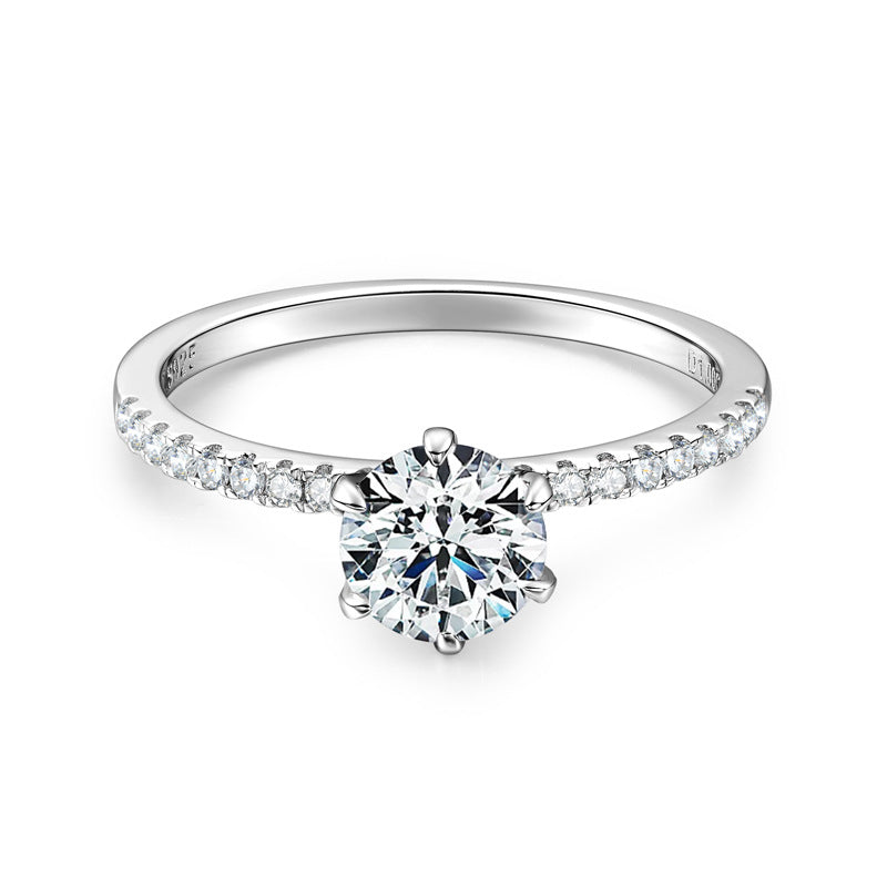 DEC Six-Prong 1.0 CT Moissanite Rings