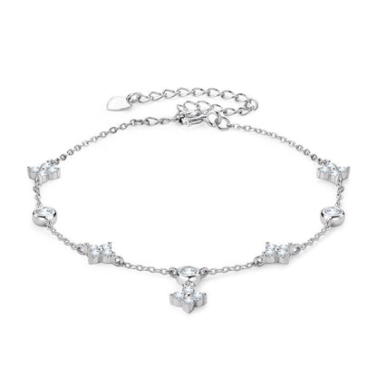 DEC Classic Four-Leaf Clover Moissanite Bracelet