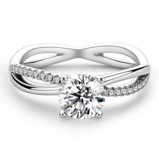 DEC Starlight 1.0 CT Moissanite Ring