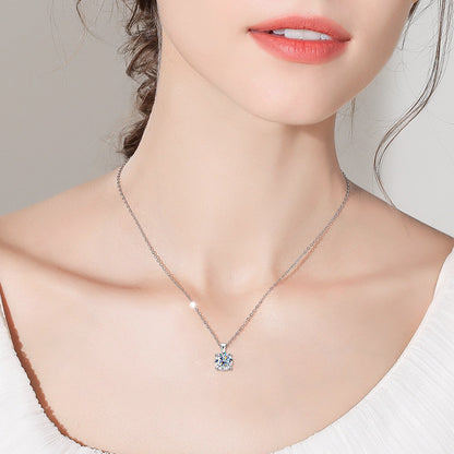 DEC Classic Four-Claw Moissanite Necklace